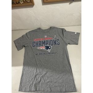 Nike New England Patriots Super Bowl XLIX Champions T Shirt NFL Football L Tee